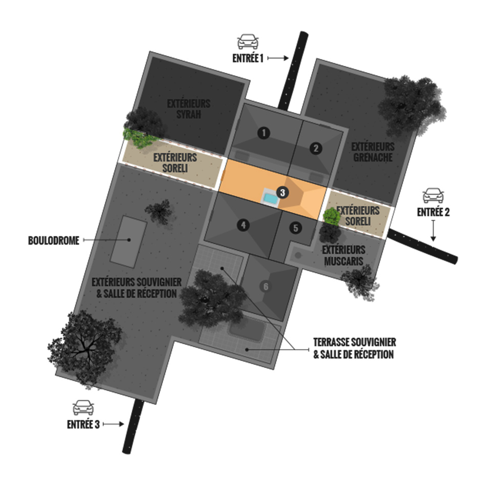 Plan mas Soreli la Clausade - location haut de gamme